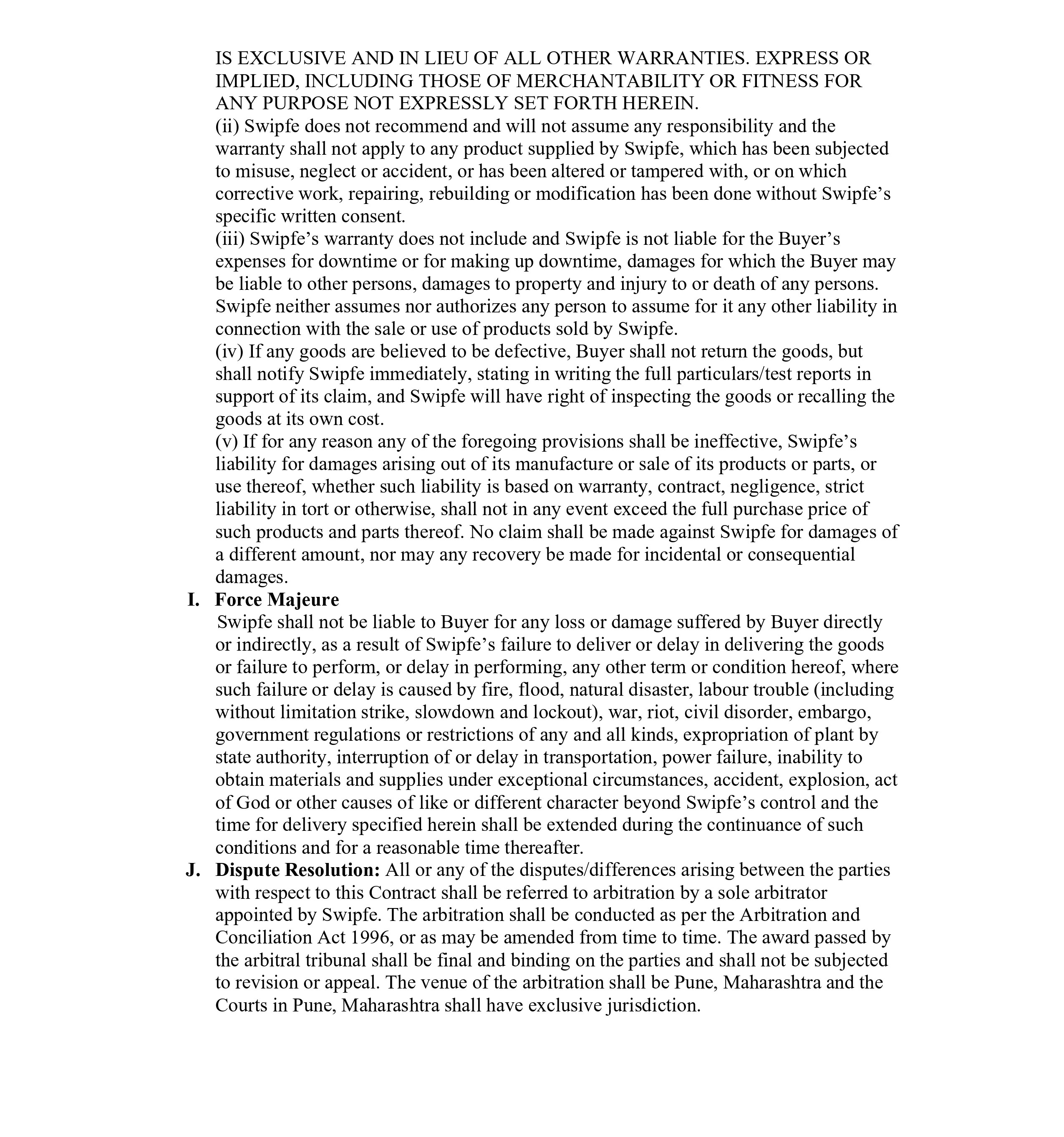 Terms of Sale Page 3